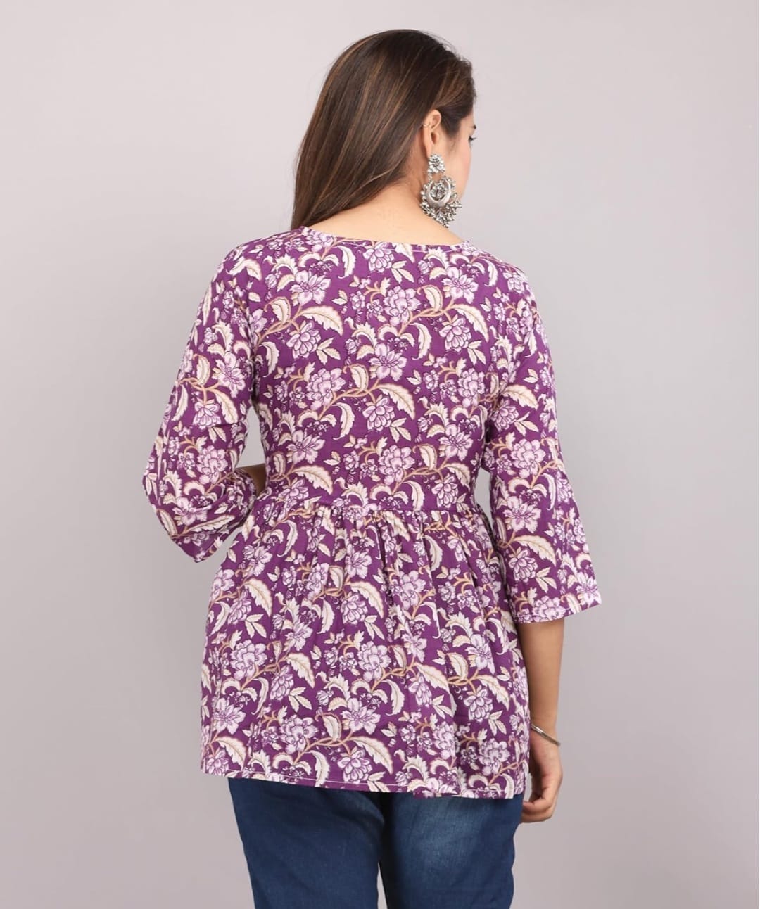 Cut Flower Cotton Top for Women & Girls